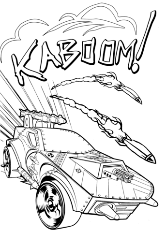 343x480 Hot Wheels Kaboom Coloring Page Free Printable Coloring Pages