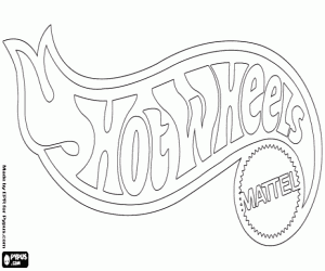 300x250 Hot Wheels Logo From Mattel Coloring Page Printable Game