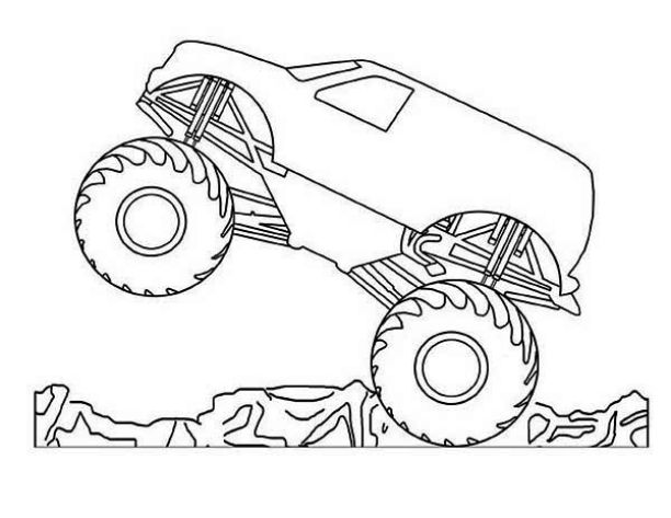 612x473 Hot Wheels Monster Truck Coloring Pages
