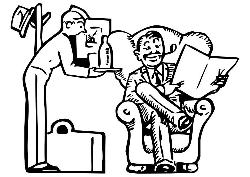 875x620 Coloring Page Hotel Service