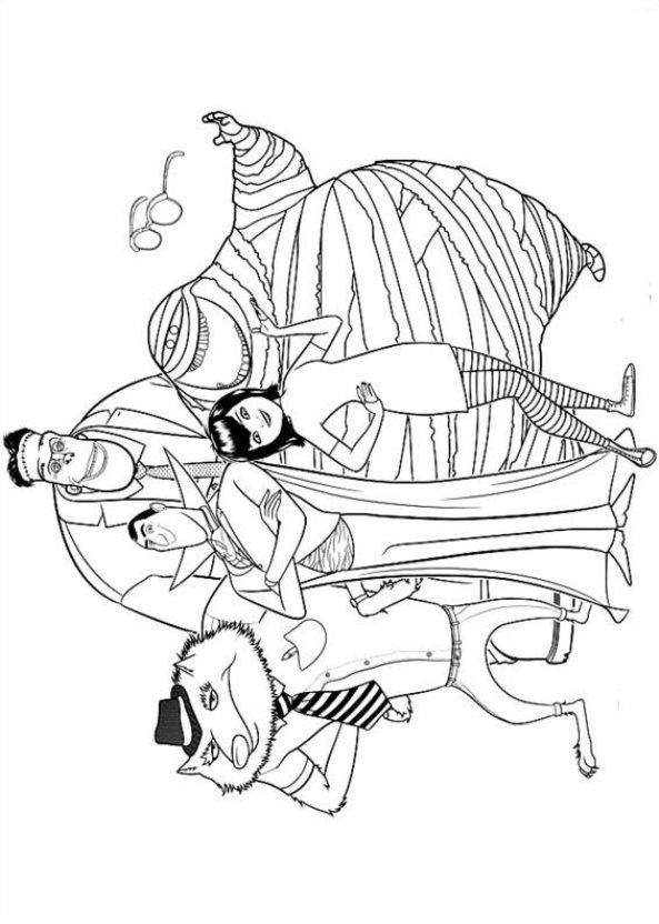 593x832 Coloring Page Hotel Transylvania 2