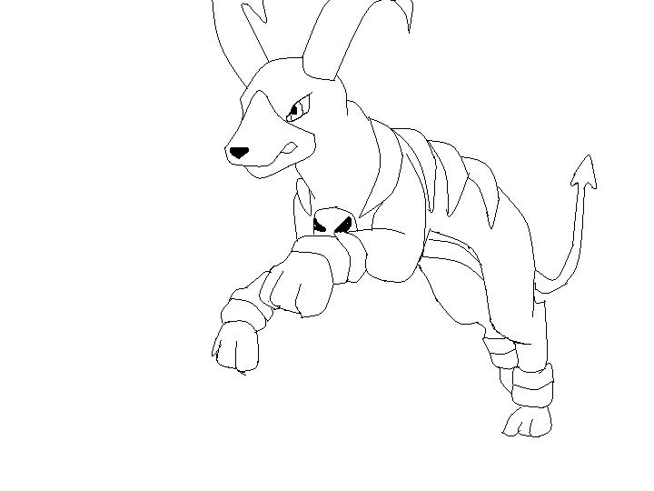 720x540 Houndoom Lineart By Flippyfangirl666