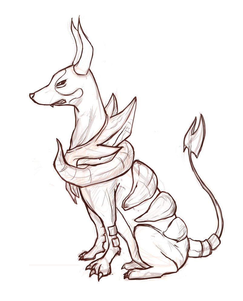 803x994 Mega Houndoom Drawing By Theclinthennesy