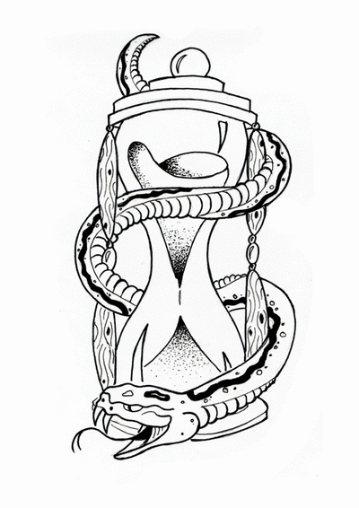 400x566 Snake And Hourglass Tattoo Tumblr