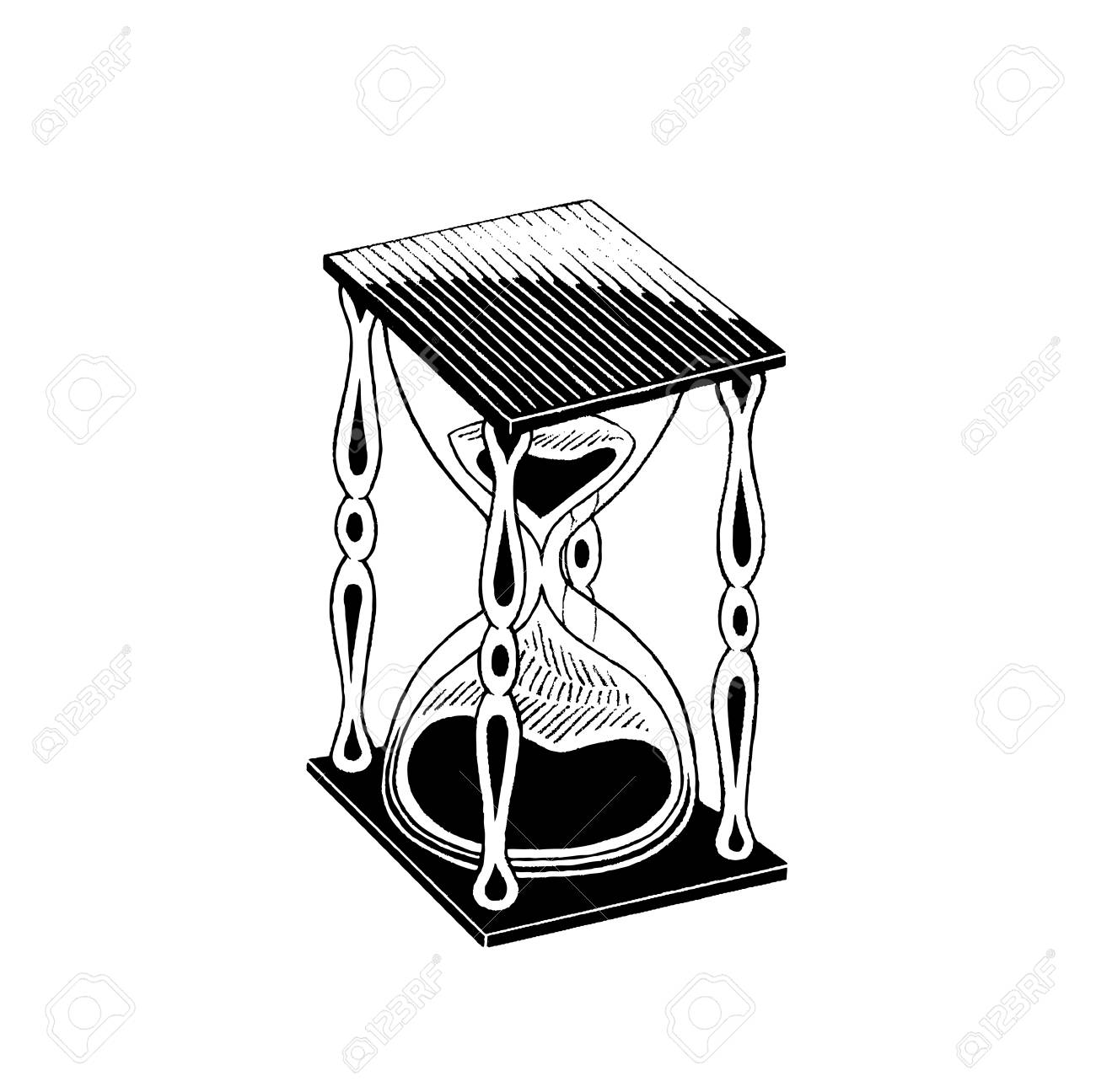 1300x1296 Vector Illustration A Scratchboard Style Ink Drawing