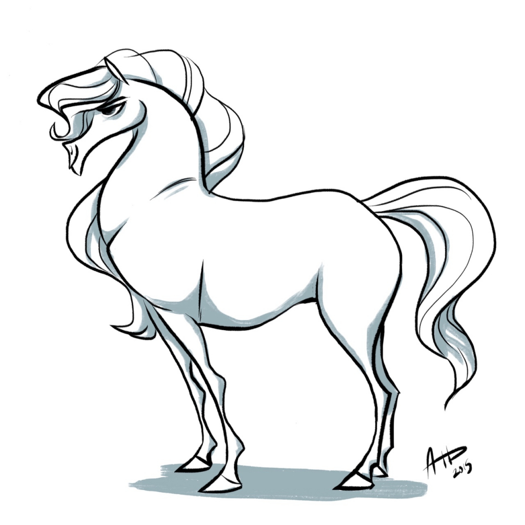 1024x1024 Horse Drawing Images Daily Horse Drawings