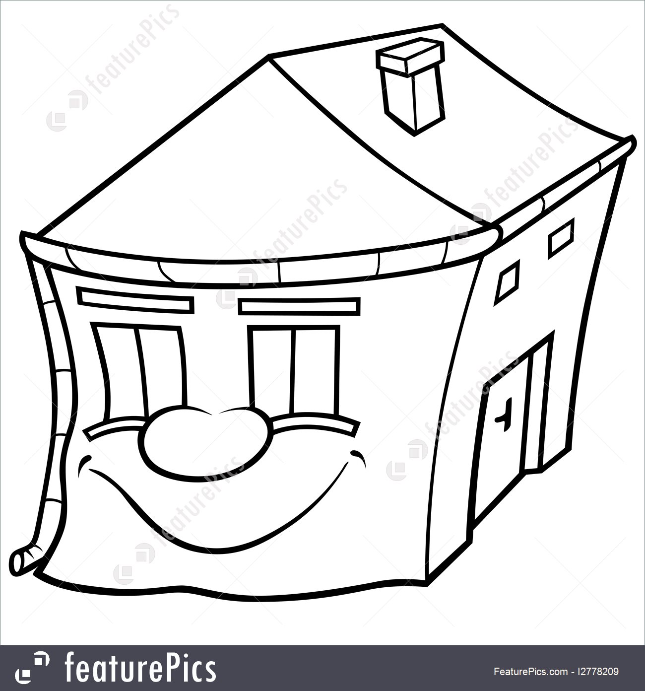 1300x1392 Illustration Of House Cartoon