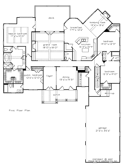 500x674 River Gate House Floor Plan Frank Betz Associates