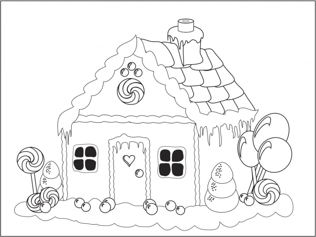 1024x769 Coloring Pages House Printable And Download Drawing Adult Free