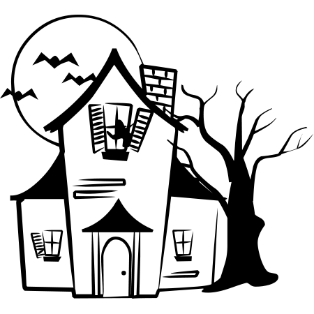 450x450 Halloween House Drawing Fun For Christmas