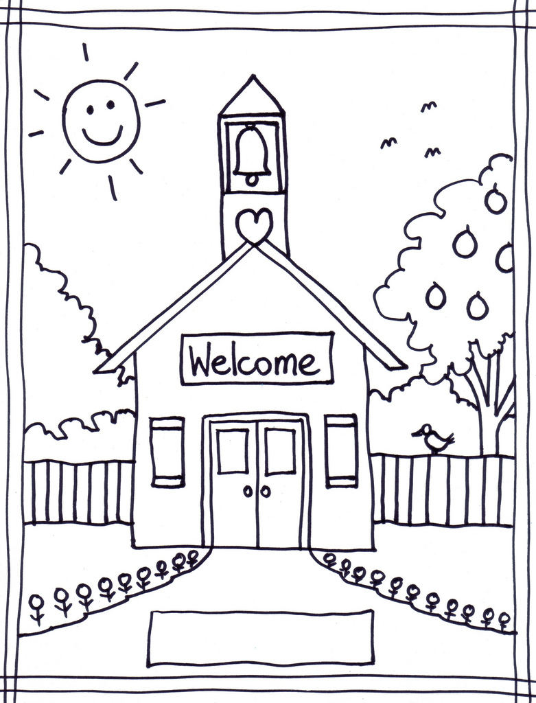 781x1024 School House Clipart