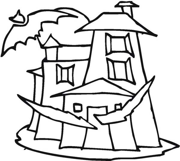 600x538 Haunted House Drawings Holidays And Observances