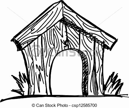 450x379 60 Beautiful Of Dog House Drawing Pictures