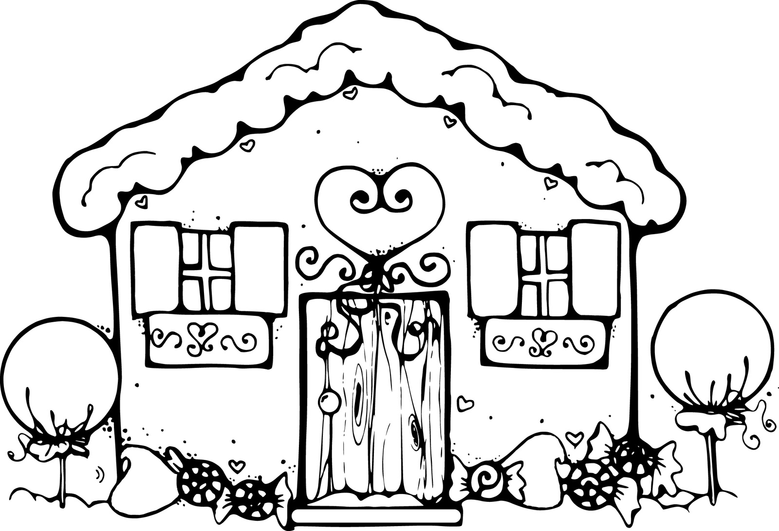 1600x1091 House Drawings For Kids To Color