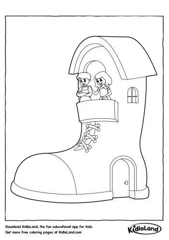 350x495 Shoe House Coloring Page Free Printables For Your Kids
