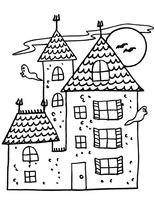 530x685 Spring House Coloring Pages For Kids Coloring