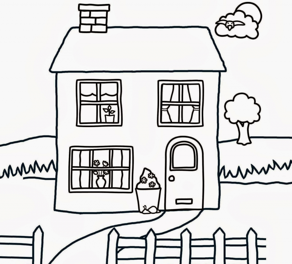 1024x926 Drawing Of House