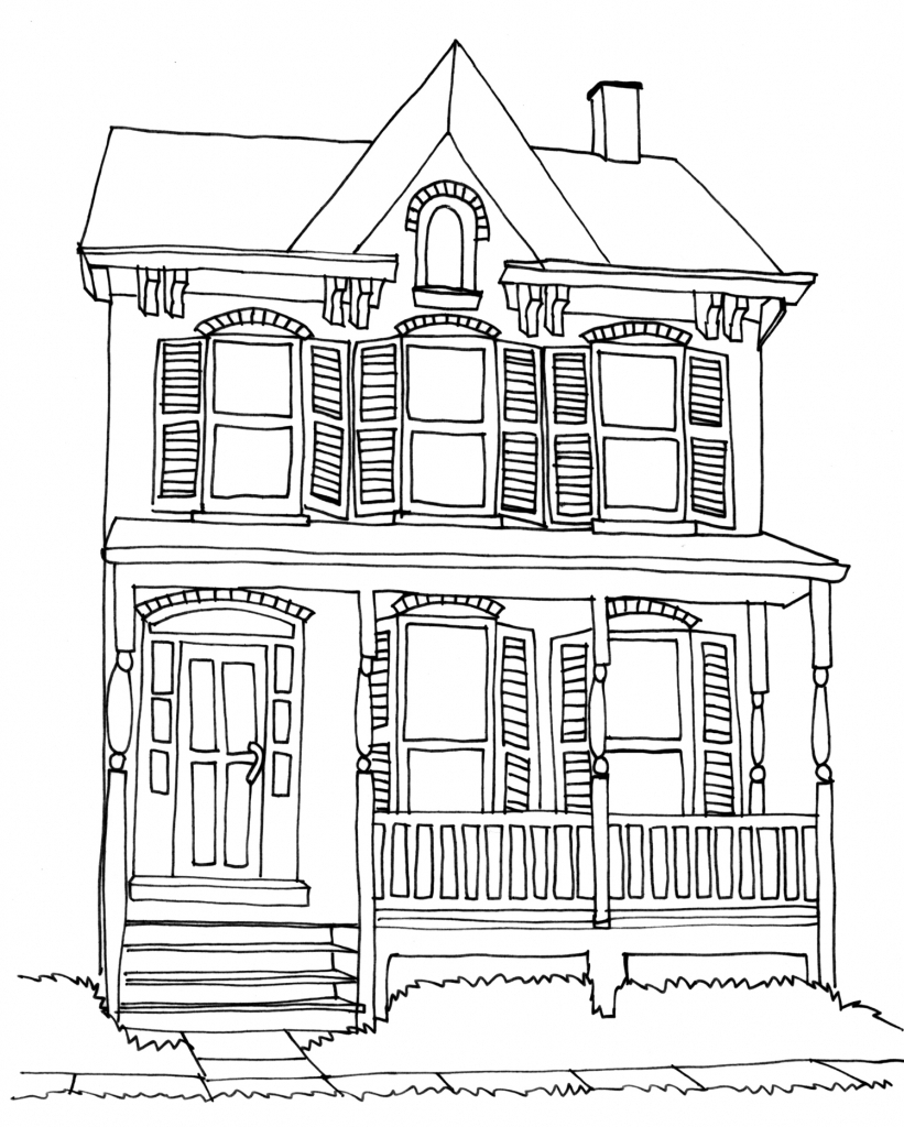 821x1024 Simple Pencil Drawings Of House Simple Drawing Of A House Pencil