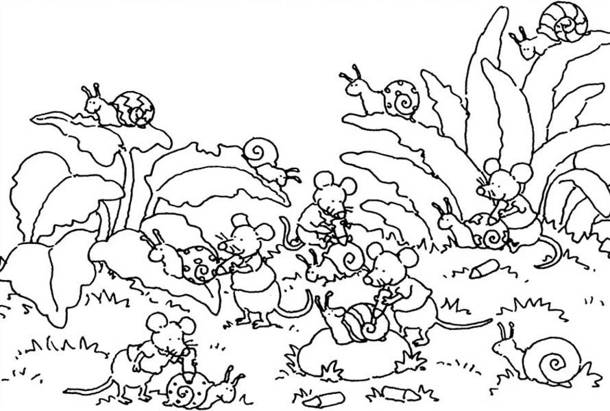 890x600 Dagmar Stam Mouse Drawing Beautiful Pattern On Snail House