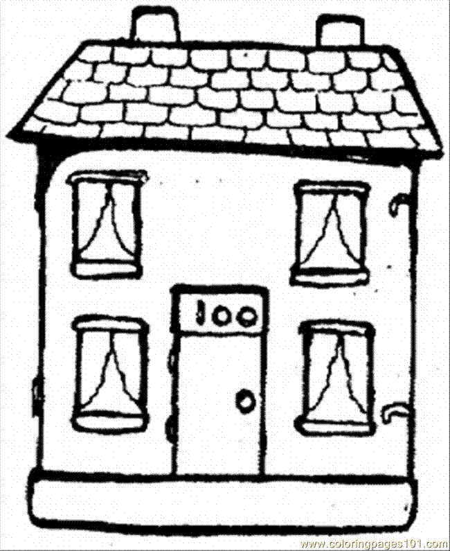650x795 House Number 100 Coloring Page