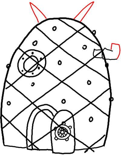 400x509 How To Draw Spongebob Squarepants' Pineapple House With Drawing