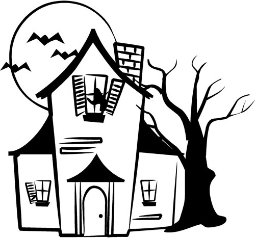 500x467 Drawn Haunted House Basic House