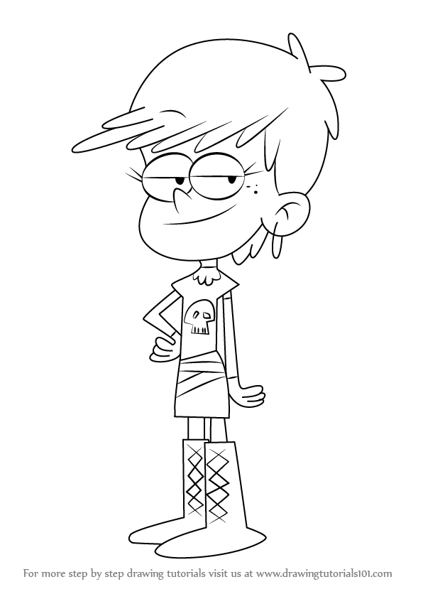 596x843 Step By Step How To Draw Luna Loud From The Loud House