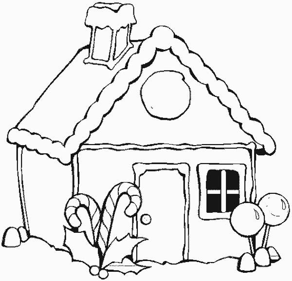 600x577 Christmas House Coloring Pages