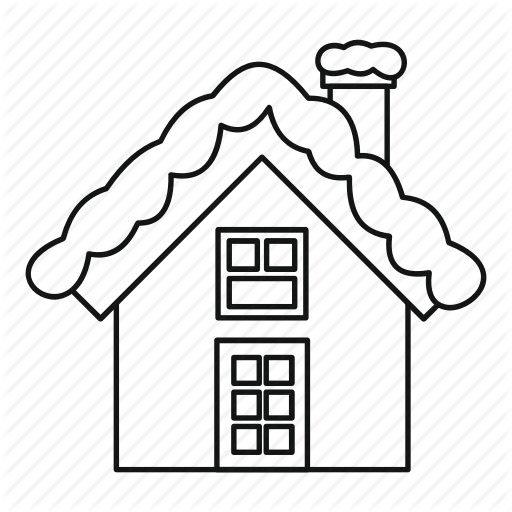 512x512 Home, House, Line, Outdoor, Outline, Snow, Winter Icon Icon