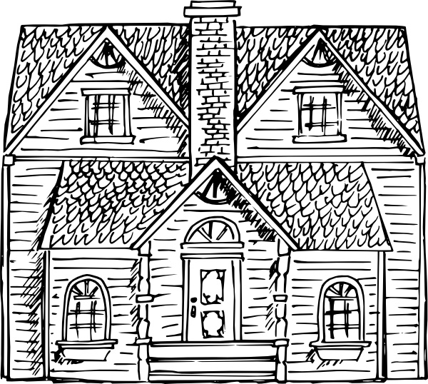 600x538 Victorian House Clip Art Free Vector In Open Office Drawing Svg