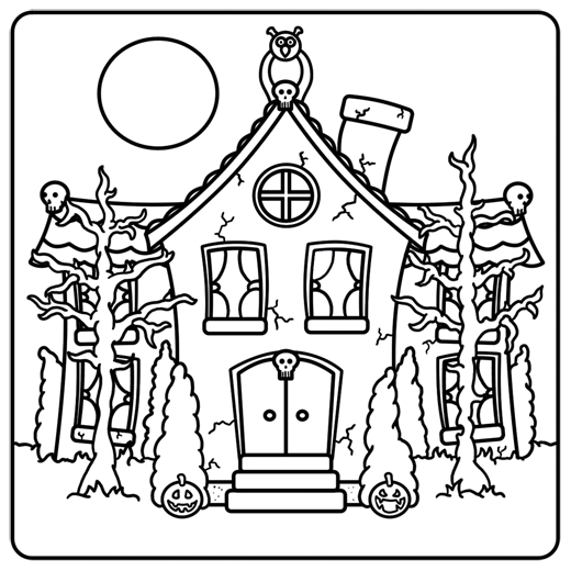 520x520 Haunted House Drawing Lesson