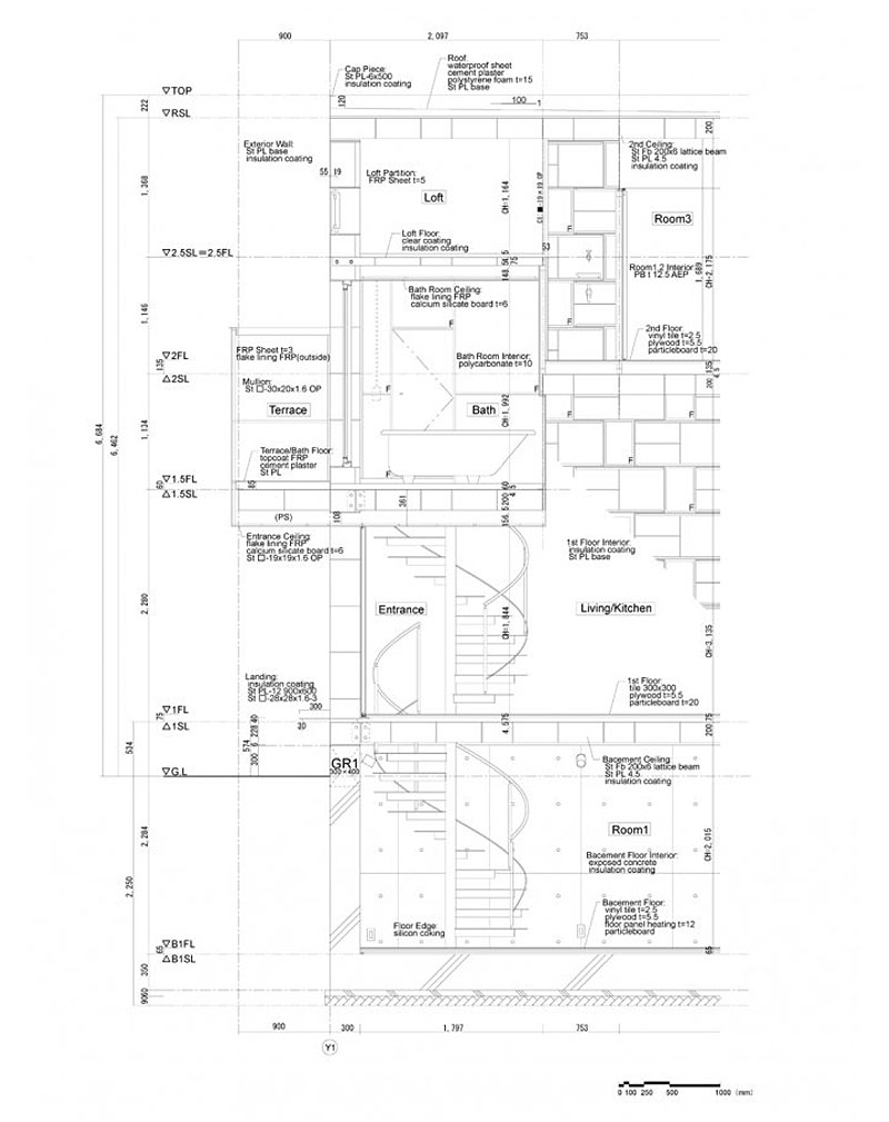 800x1009 Architecture Stunning House Section Plan Of Brick Cell House