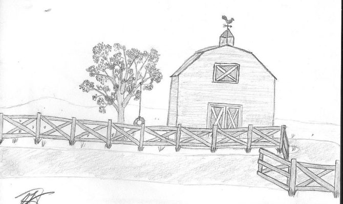670x400 Farm House Drawing