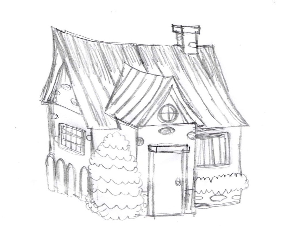 976x818 House Sketch By Drawingmanuals