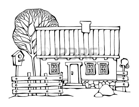 450x346 Cartoon Hand Drawing Houses, Vector Royalty Free Cliparts, Vectors