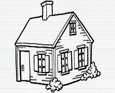 400x322 3d Mansions Coloring Page How To Draw Houses Drawing
