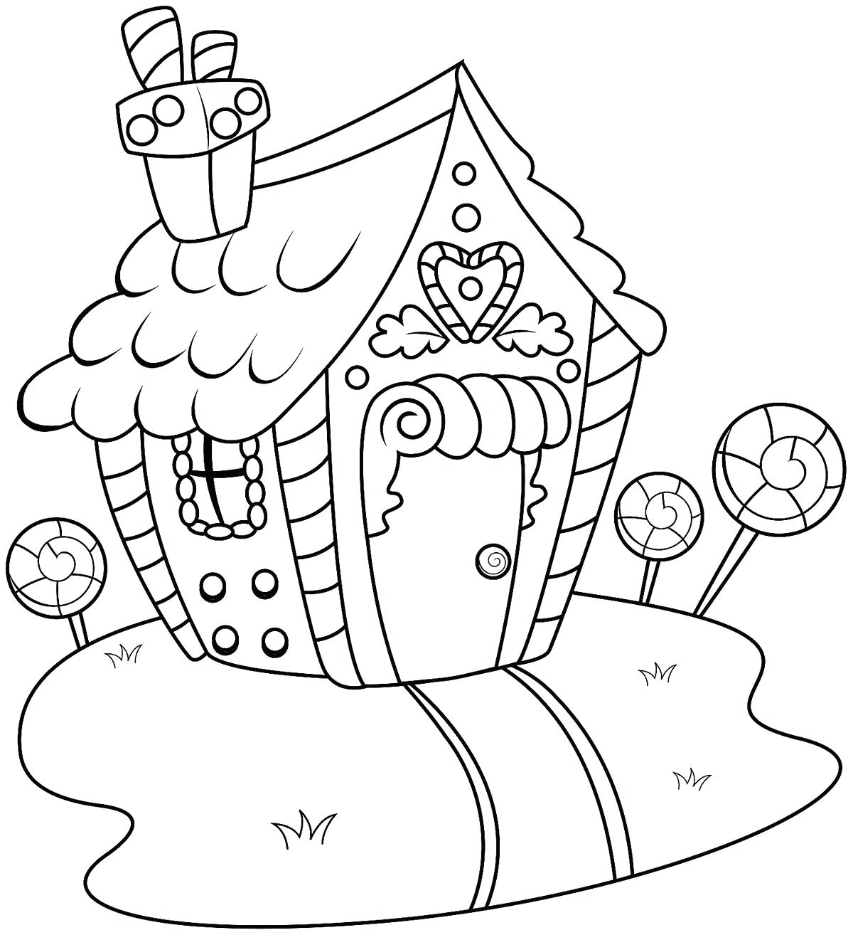 1200x1314 Coloring Coloring Pages Of Houses Free Download Gingerbread House