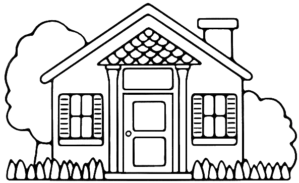 593x363 House Line Art Group