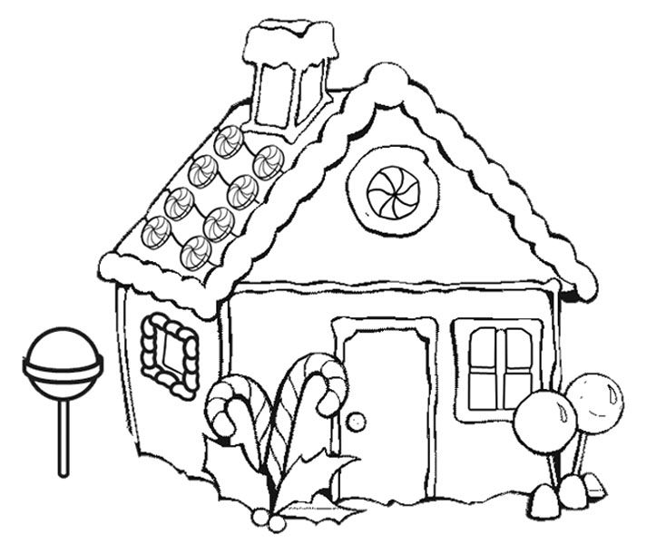 734x600 Pictures Gingerbread House Coloring Pages Hand Embroidery Ideas