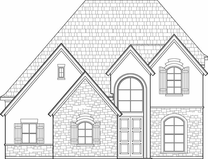 700x536 Two Story House Plan C8107