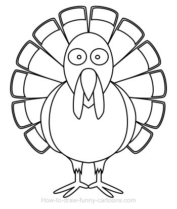350x412 Outline Of A Turkey