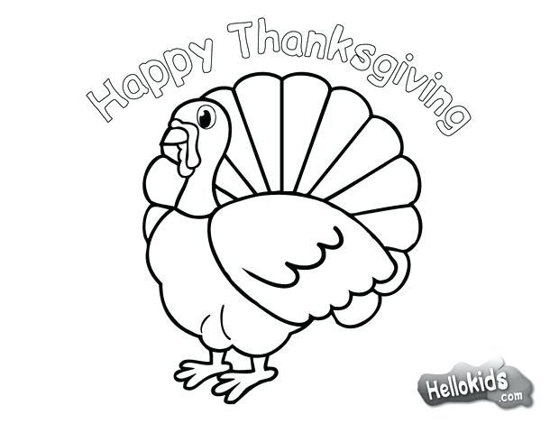 620x480 Easy Turkey Coloring Page For Thanksgiving Fancy Image