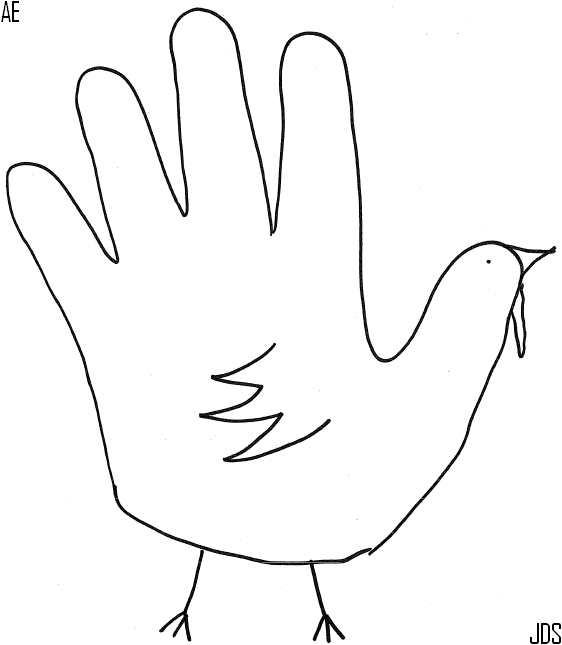 562x645 Hand Turkey For Thanksgiving