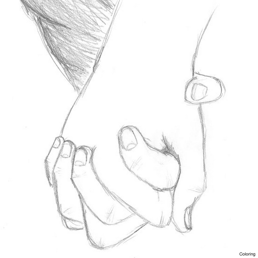 1024x1024 How To Draw Holding Hands Stepbystep Drawingtutorial Coloring Here