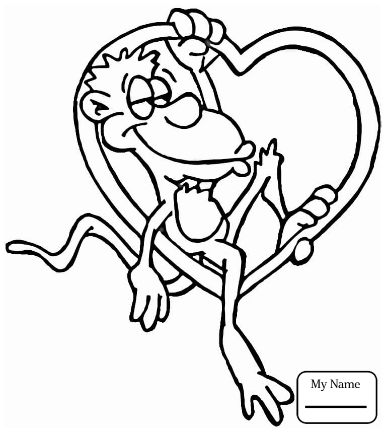765x858 Coloring Pages Mammals Cool Monkey Guy Cartoon Monkeys