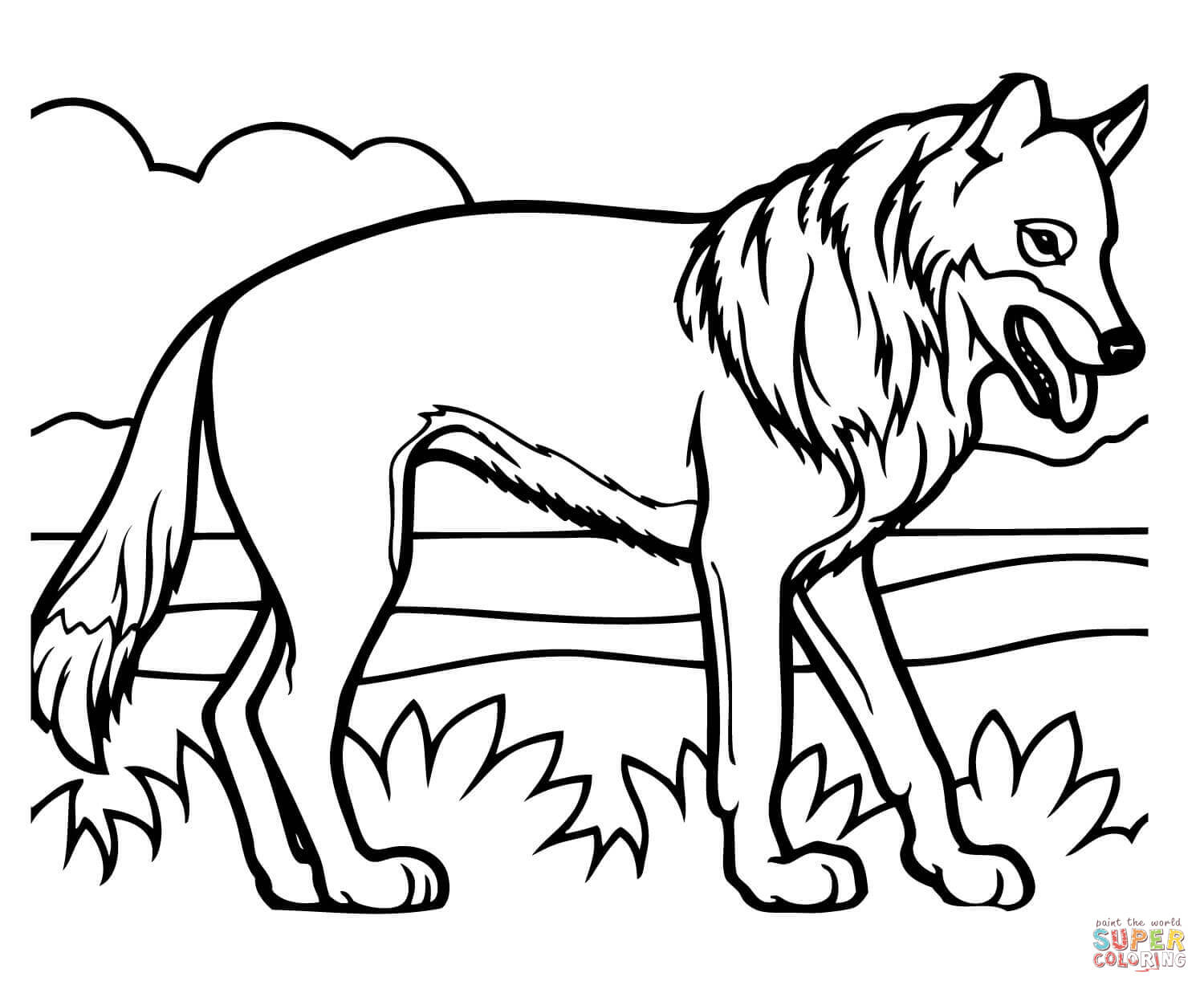 1500x1232 Realistic Coyote Coloring Page Free Printable Coloring Pages