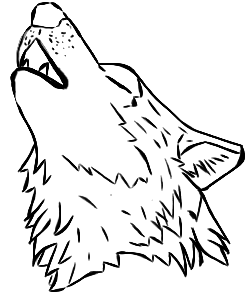 250x300 Free Howling Wolf Lineart By Xabrinaye