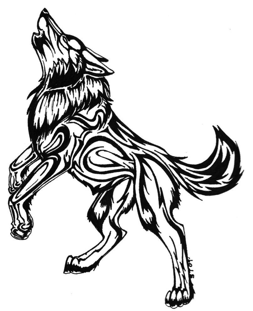 807x991 Howling Wolf Tattoo Bribe By Obsidianemotion