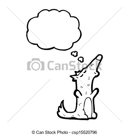 450x470 Cartoon Howling Wolf Stock Illustration