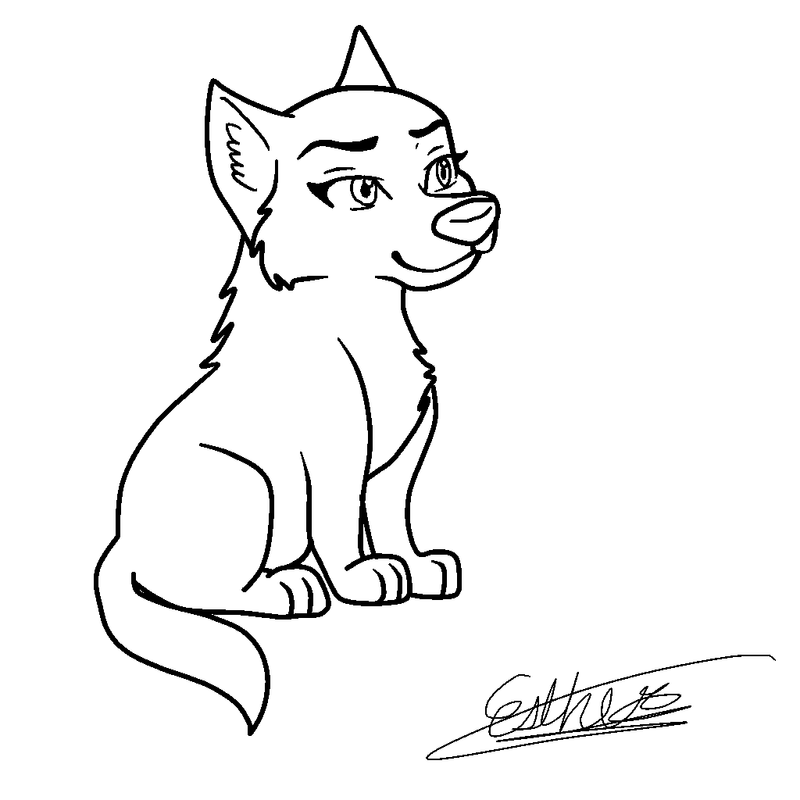 800x800 Drawn Howling Wolf Female Wolf